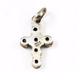 Back of Sterling & Amethyst Gemstone Cross