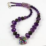 Amethyst and Sterling Bead Necklace
