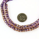 Ametrine Faceted Rondelle Beads 6mm