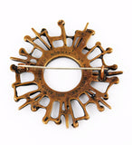 Back of Uni David Andersen Bronze Brooch 