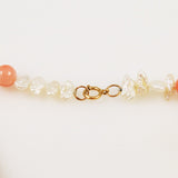 Angel Skin Coral & Keshi Pearl Necklace