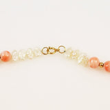 Angel Skin Coral & Keshi Pearl Necklace