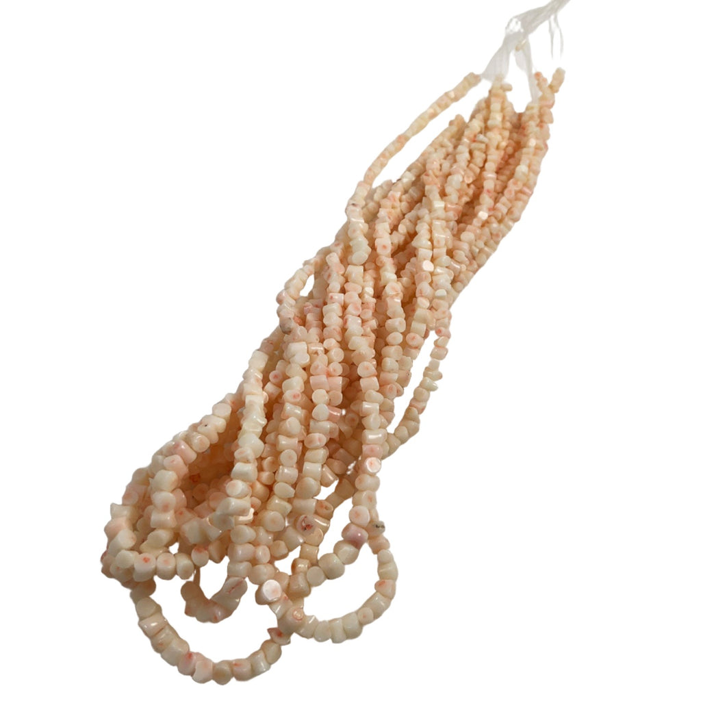 Angel Skin Coral Beads Graduated Strand