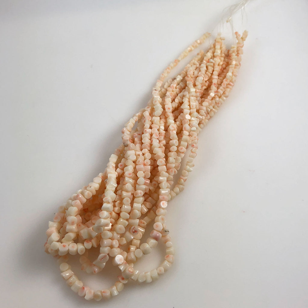 Angel Skin Coral Beads Graduated Strand