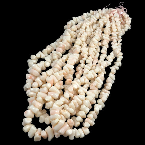 Angel Skin Coral Branch Beads Graduated Strand