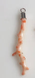 Angel Skin Coral & Sterling Pendants Long Branches