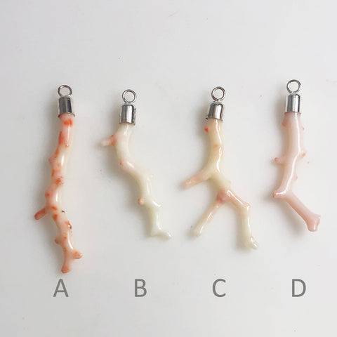 Angel Skin Coral & Sterling Pendants 