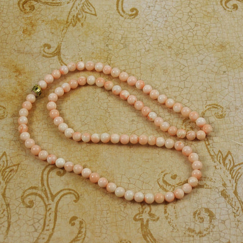 Angel Skin Coral Round Bead Strands – Estate Beads & Jewelry