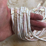 Vintage Italian Angel Skin Coral Tube Beads