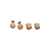 Angel Skin Coral 14K Gold Day & Night Earrings