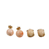 Angel Skin Coral 14K Gold Day & Night Earrings