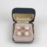 Angel Skin Coral 14K Gold Day & Night Earrings