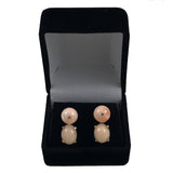 vintage 14K gold  coral earrings