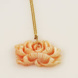 Italian vintage angel skin coral necklace