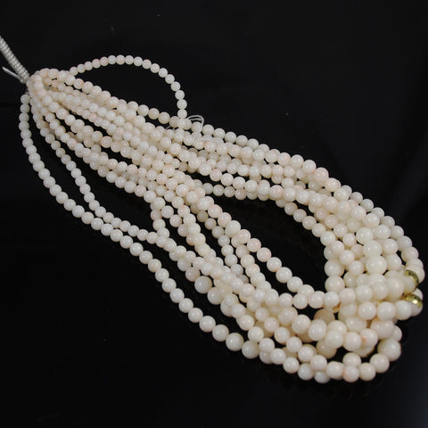 Angel Skin Coral Graduated Bead Strands