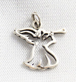 Back of Sterling Silver Angel Charm Vintage