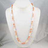 Angel Skin Coral & Keshi Pearl Necklace