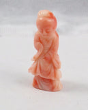 Angel Skin Coral Japanese Geisha Figurine or Netsuke