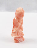 Angel Skin Coral Japanese Geisha Figurine or Netsuke
