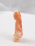 Angel Skin Coral Japanese Geisha Figurine or Netsuke