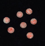 Angel Skin Pink Coral Carved Floral Cabochons 