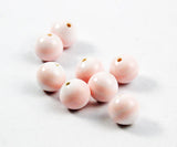 Pale Pink Glass Round Beads 12mm Japanese