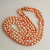 Double Strand Angel Skin Coral Necklace