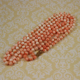 Double Strand Angel Skin Coral Necklace