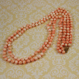 Double Strand Angel Skin Coral Necklace