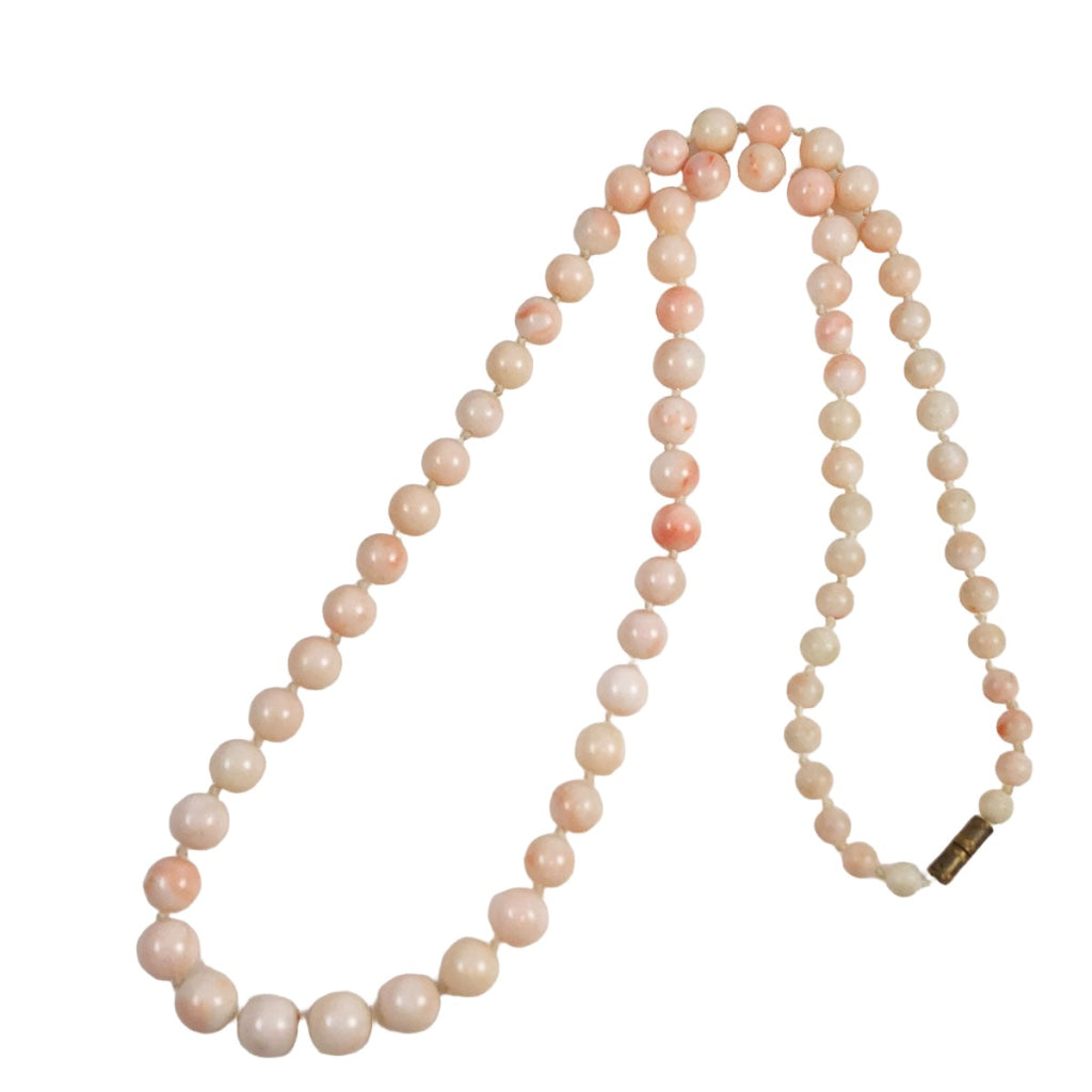 Angel Skin Coral Necklace 6-10mm Opera Length