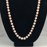 Angel Skin Coral Necklace 6-10mm Opera Length