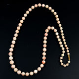 Angel Skin Coral Necklace 6-10mm Opera Length