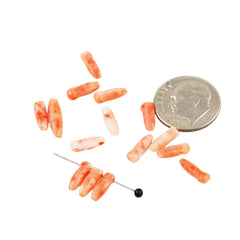 Faux Angel Skin Pink Glass Beads Japanese - Vintage (12)