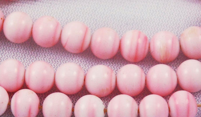Light Pink Glass Round Beads 8mm Japanese