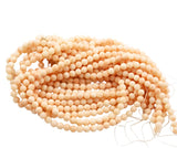 Angel Skin Coral Round Beads