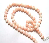 Angel Skin Coral Round Beads