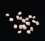 Angel Skin Pink Coral Carved Tulip Beads (6)