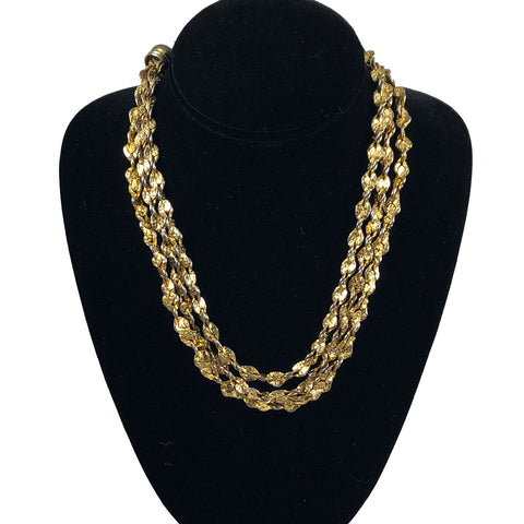Anne Klein Gold Plated Triple Chain Necklace – Estate Beads & Jewelry