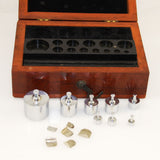 Apothecary Weight Set in Wood Box Vintage