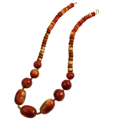 Apple Coral Necklace Vintage