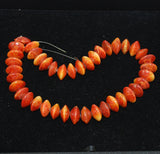 Genuine Apple Coral Saucer Bead Strand Rare Coral