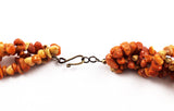 Apple Coral Lion Pendant Necklace Vintage Clasp