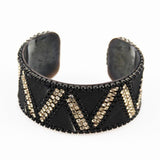 Roxanne Assoulin Black Rhinestone Cuff Bracelet