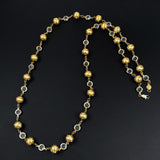 gold and Austrian Crystal vintage necklace