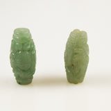 Aventurine Carved Barrel Beads