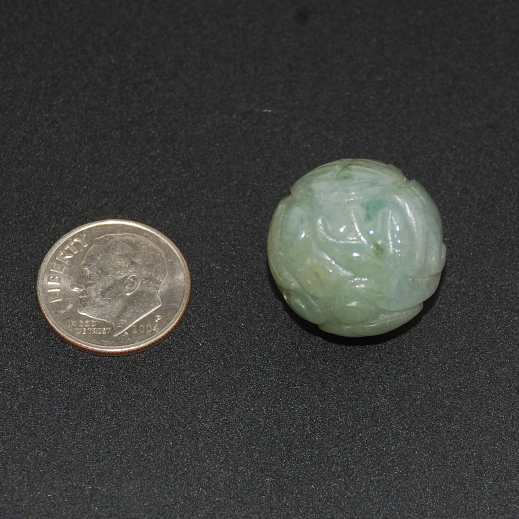 Aventurine Carved Round Beads 30mm