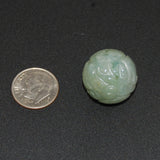 Aventurine Carved Round Beads 30mm
