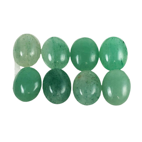 Green Aventurine oval cabochons