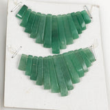 Aventurine Fan Pendants Vintage
