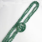 Green Aventurine Gemstone Double Strand Beaded Necklace